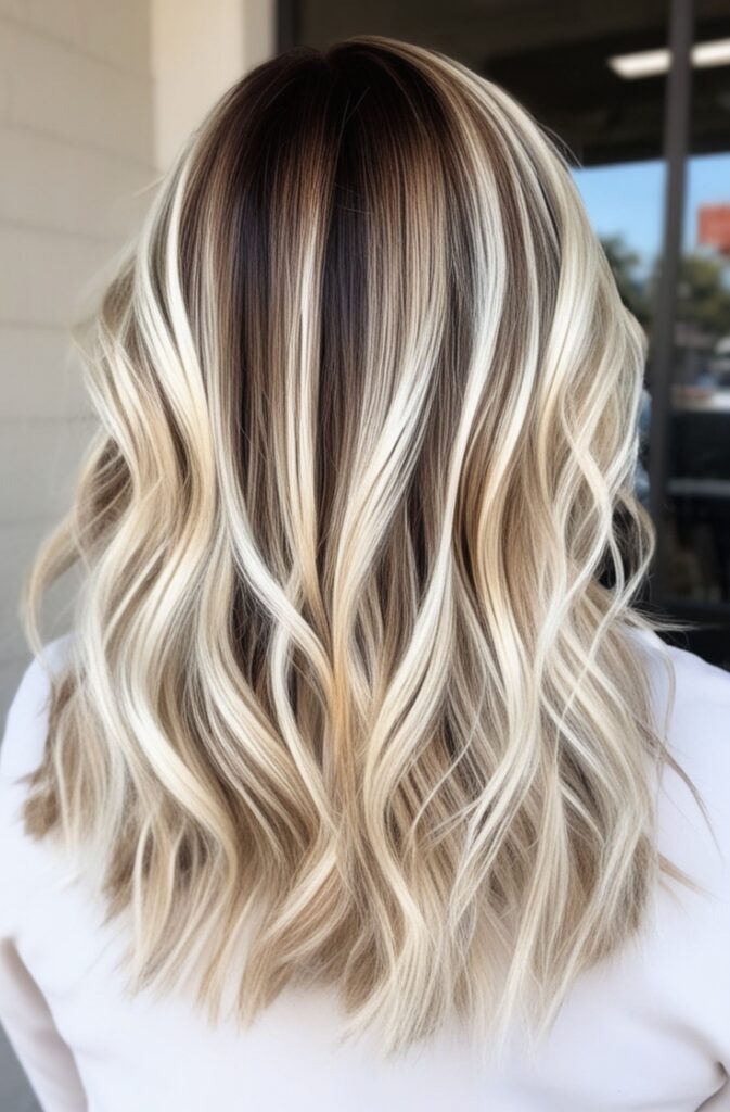 Blonde Highlights with Root Shadowing