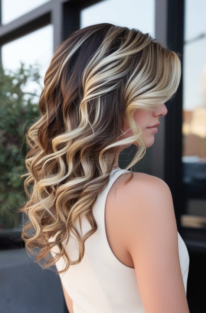 Blonde Highlights on Curly Hair